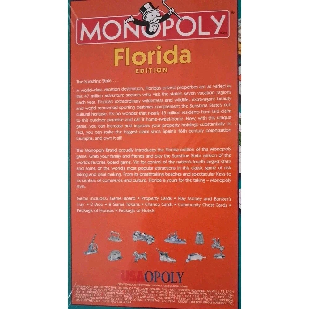 Monopoly Florida The Sunshine State Edition New and Sealed Vintage